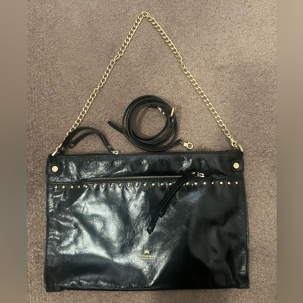 Cuoieria Fiorentina Blow Lux Maxi Pochette Nero Black Brand New